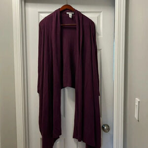 Lucy and Laurel open cardigan plum medium